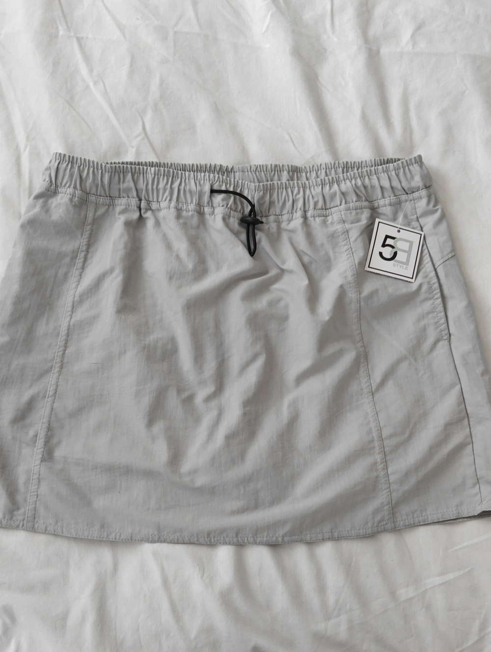 5B Light Gray Drawstring Skort